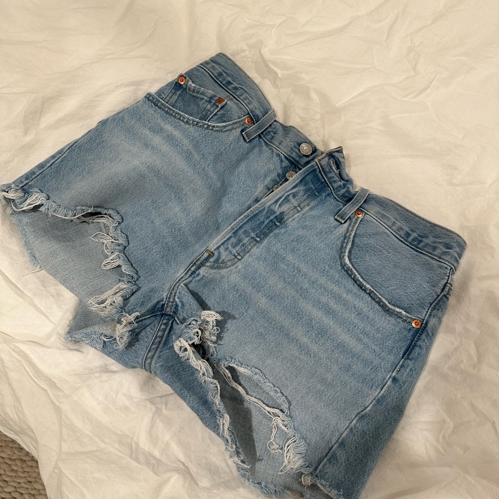 Levi's Light Blue Jean Shorts